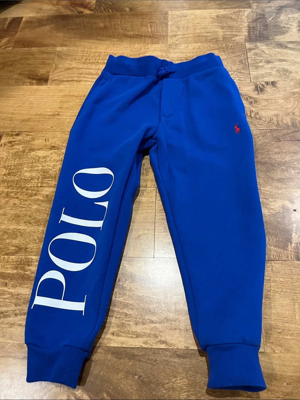 Polo by Ralph Lauren Kids Bold Royal Blue Sweatpants with White Logo